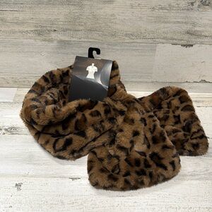 Fur Leopard Pull through h Scarf